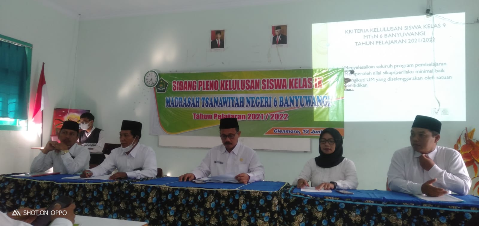 RAPAT KELULUSAN SISWA-SISWI KELAS IX MTsn 6 BANYUWANGI TAHUN PELAJARAN 2021/2022